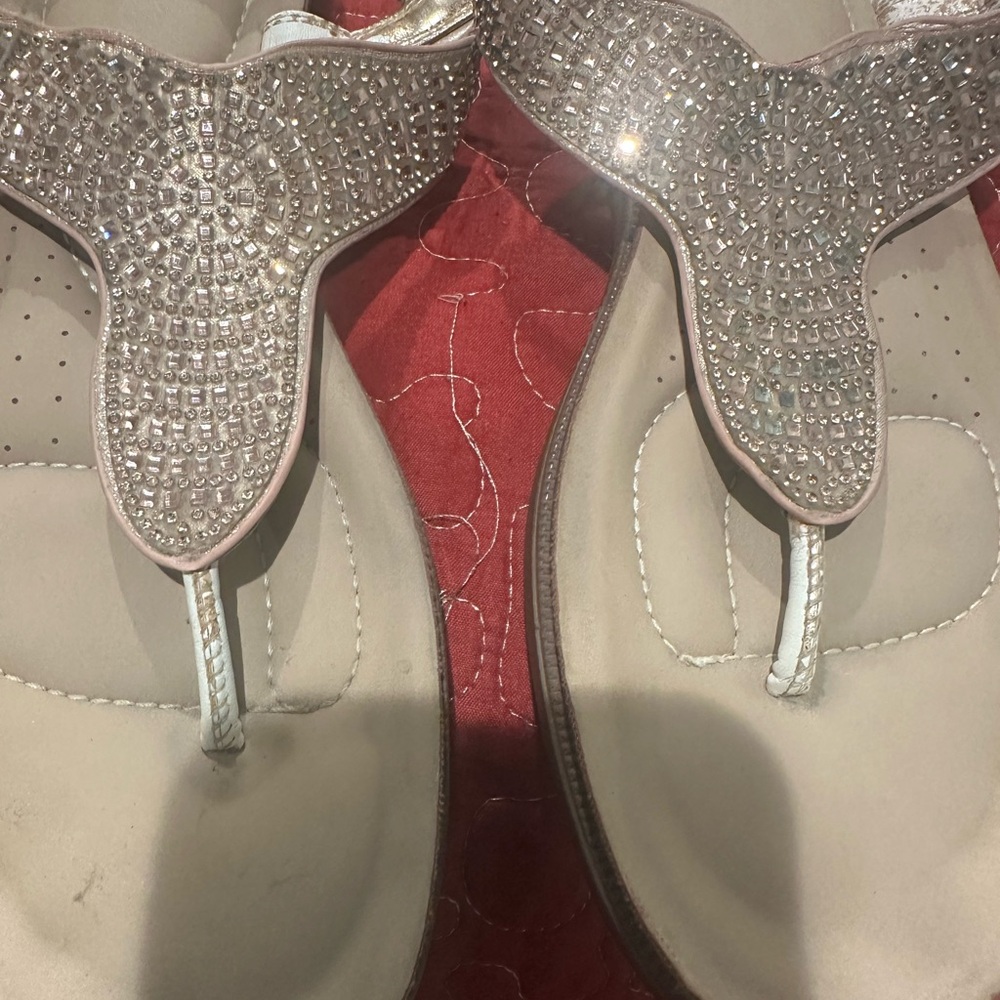Aldo Silver Embellished Women's Sandals